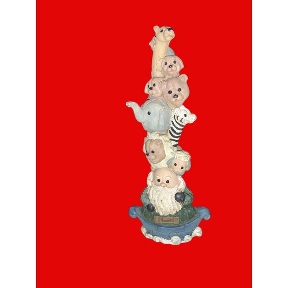Noah’s Ark 3D Resin Tower Of Animals Totem Pole Figurine - Picture 10 of 13